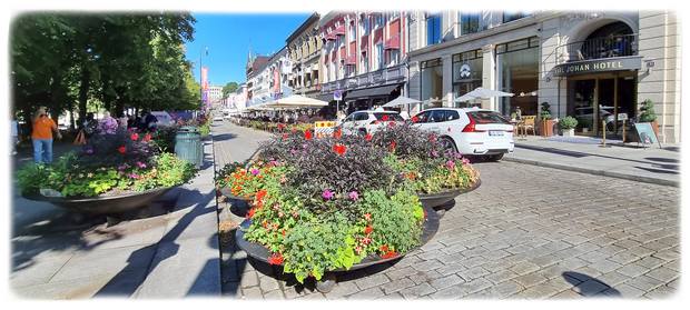 Sommerfint på Karl Johans gate i Oslo!