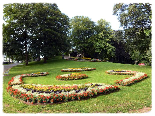 Fint blomsterbed i Stadsparken i Borås! 